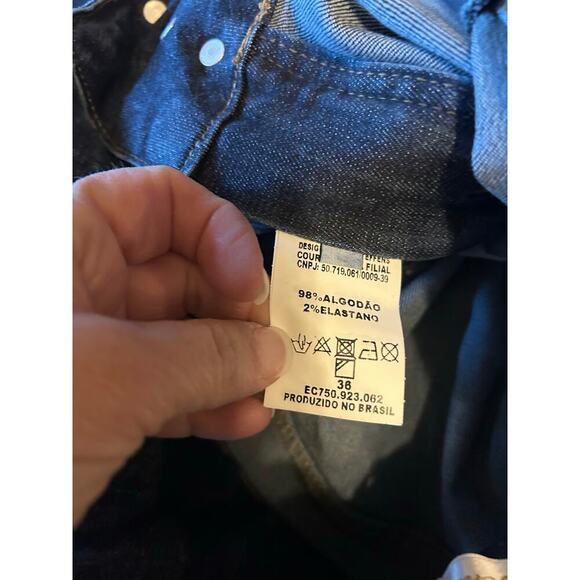 Carmen Steffens Wide Leg Denim Jeans Size 36 US Small - Picture 5 of 8